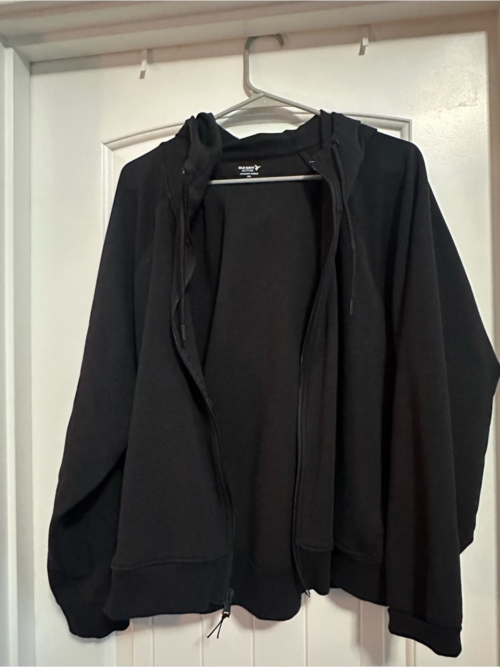 Old navy Active- Black Zip-Up Hooded Jacket - Women